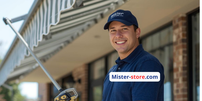 Détachage moisissure taches vertes store banne